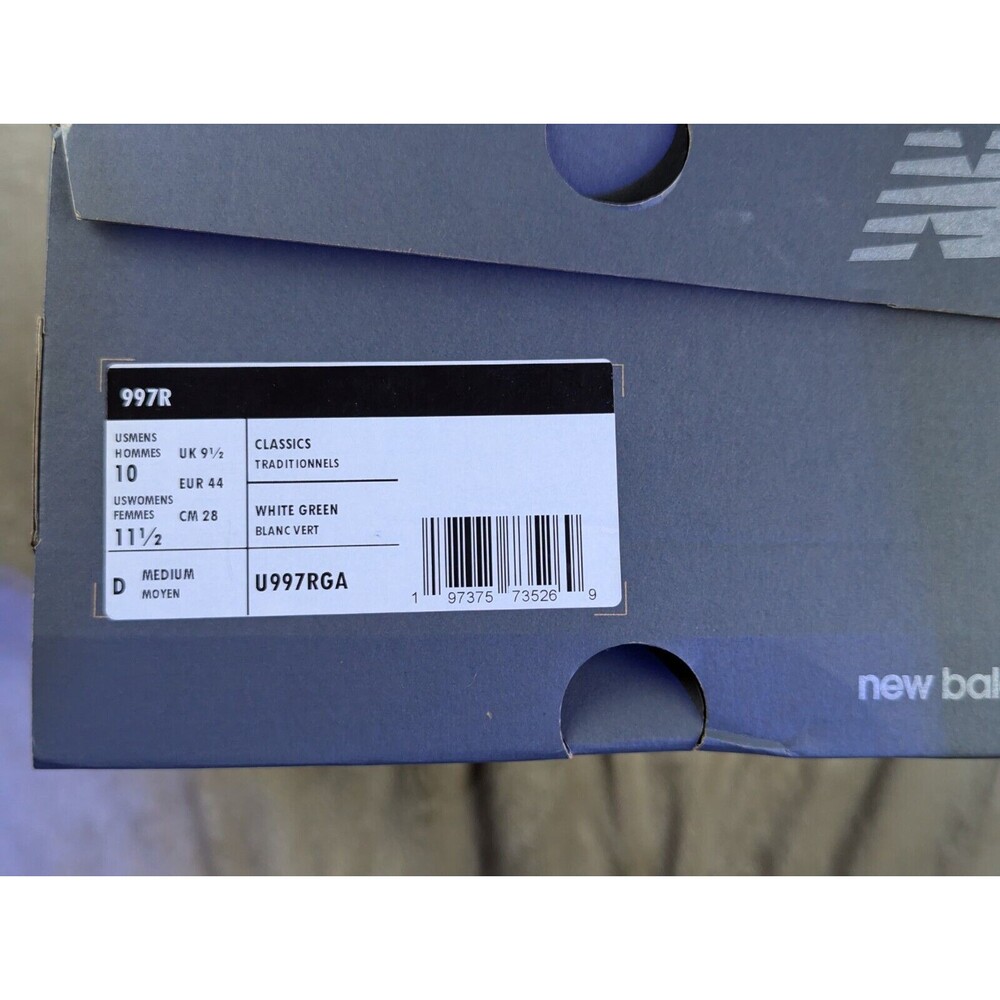 New Balance 997R White Nightwatch Green Men SZ 10 Unisex Women SZ 11.5 U997RGA-D - Picture 9 of 9